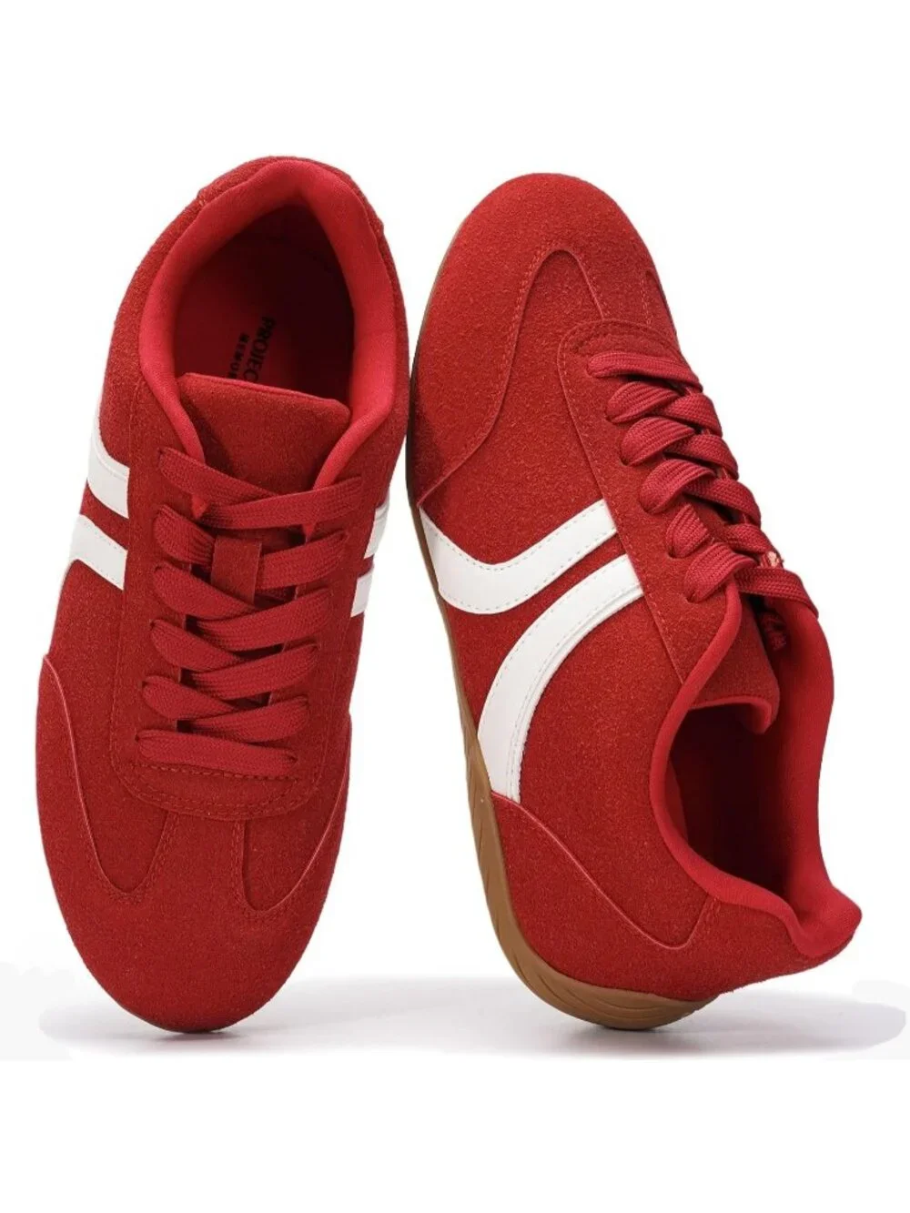 Women's Red Non-Slip Barefoot Soft Memory Foam Soft Memory Foam Casual Sneakers